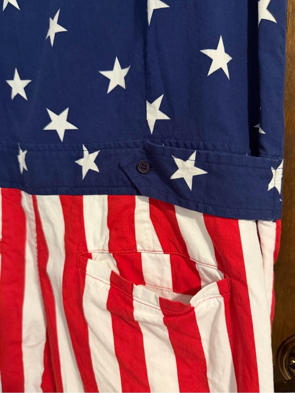USA American Flag romper/romphim jumpsuit - Picture 5 of 6